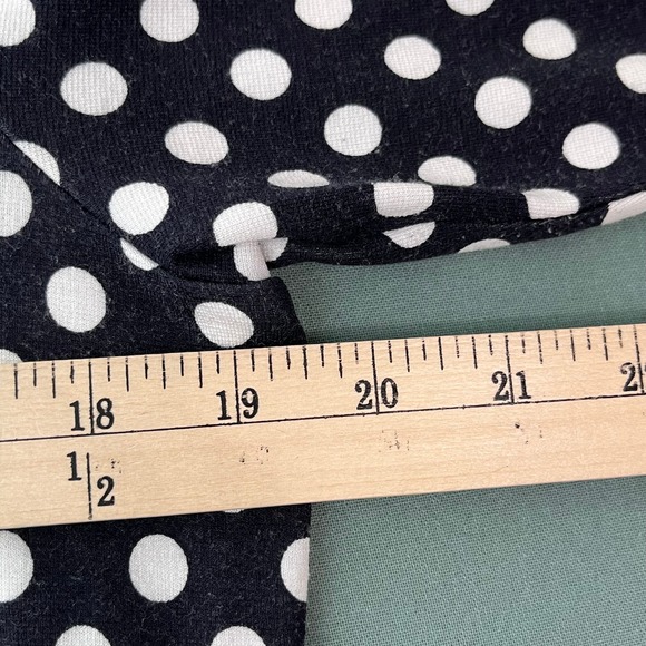 Gerry Weber Cardigan Sweater Womens Size 10 Blue Polka‎ Dots Snap Front Pockets - Picture 10 of 11